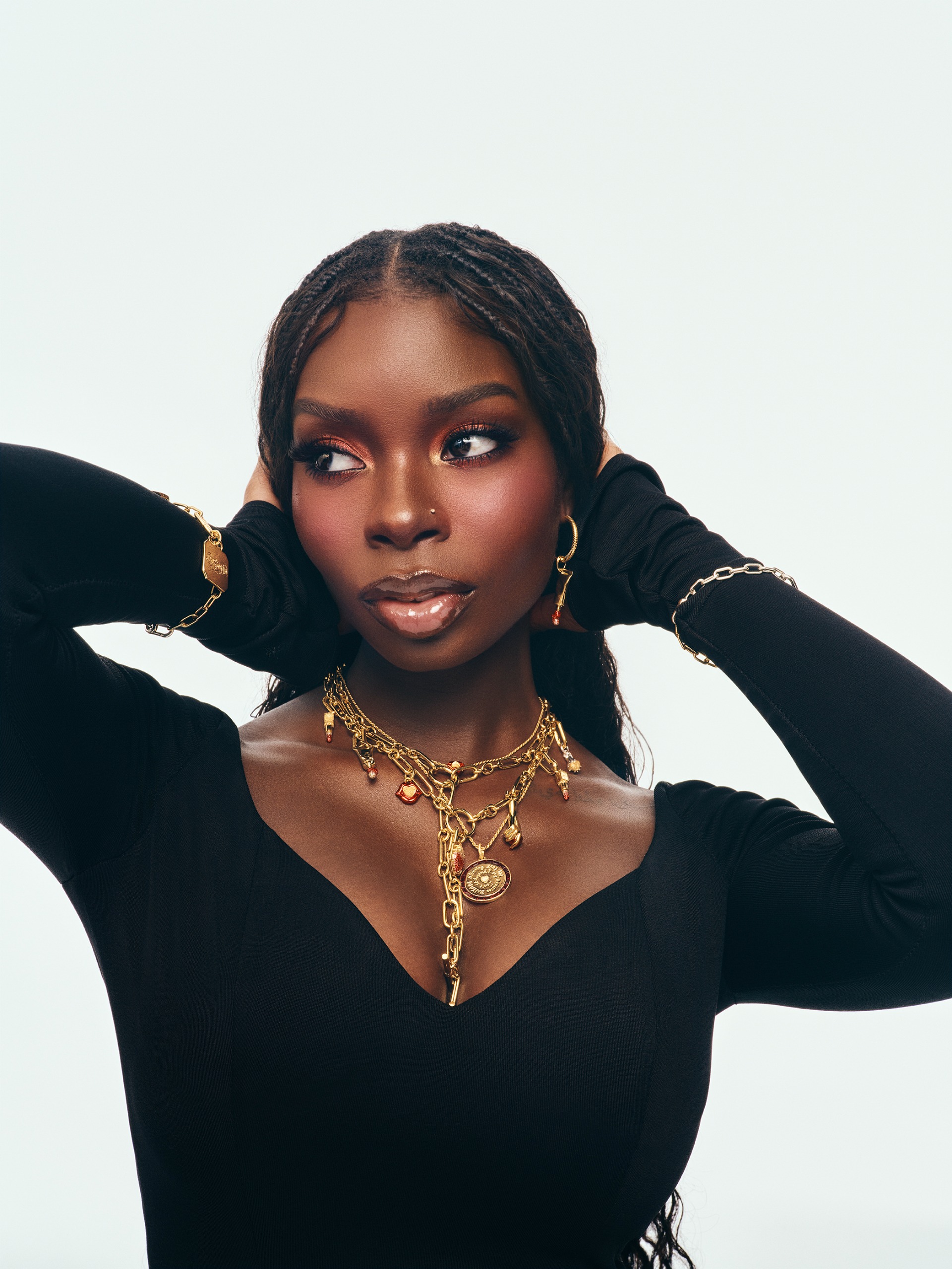Olandria Carthen in the Pat-McGrath x Pandora campaign.