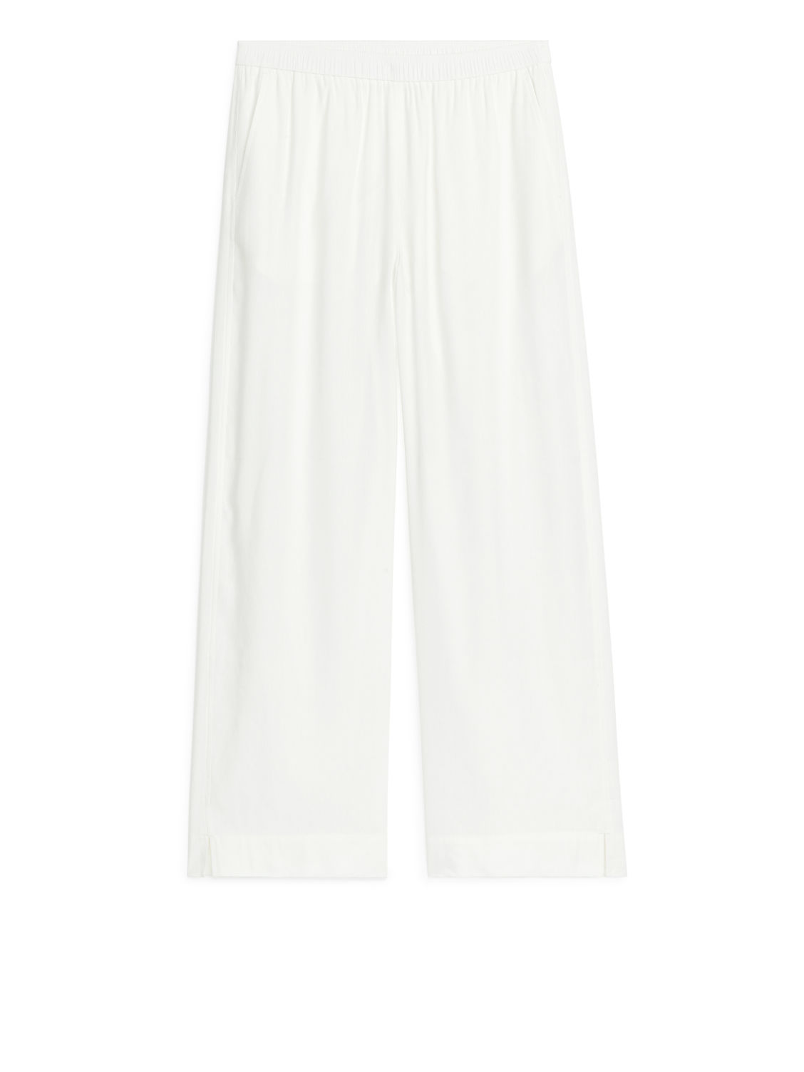 Linen-Blend Trousers - White - Arket Gb
