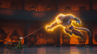 The Chameleon and Tai Lung in Kung Fu Panda 4