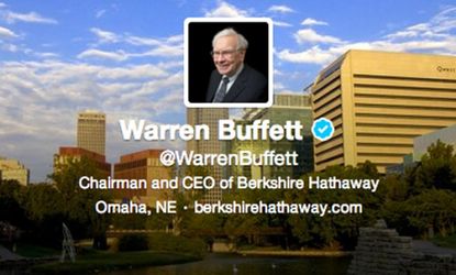 Welcome to Twitter @WarrenBuffet!