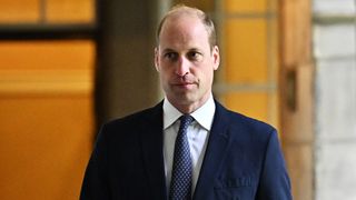 Prince William, Duke of Cambridge arrives to meet with military personnel and veterans