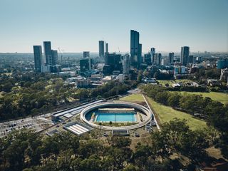 Parramatta Aquatic Centre, aerial view