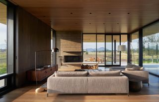 Living space inside modern ranch