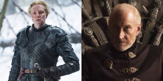Gwendoline Christie on the left, Charles Dance on the right