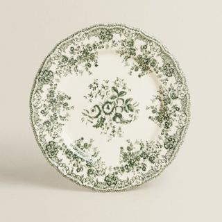 ZARA Floral earthenware dinner plate 