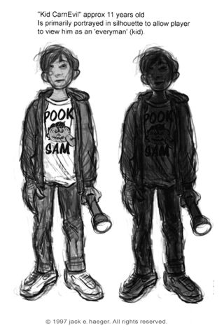 Concept art of the unnamed protagonist.