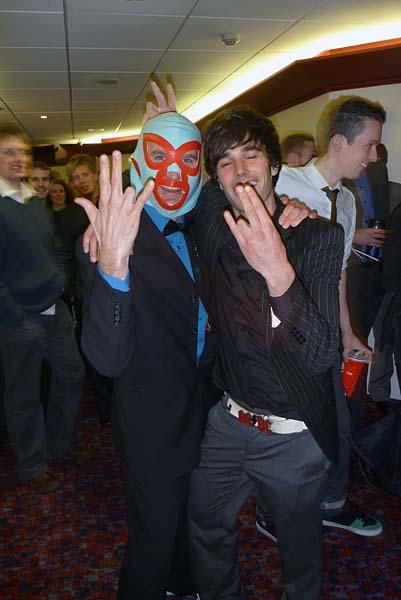 Masks were among some of the garb donned for the event.