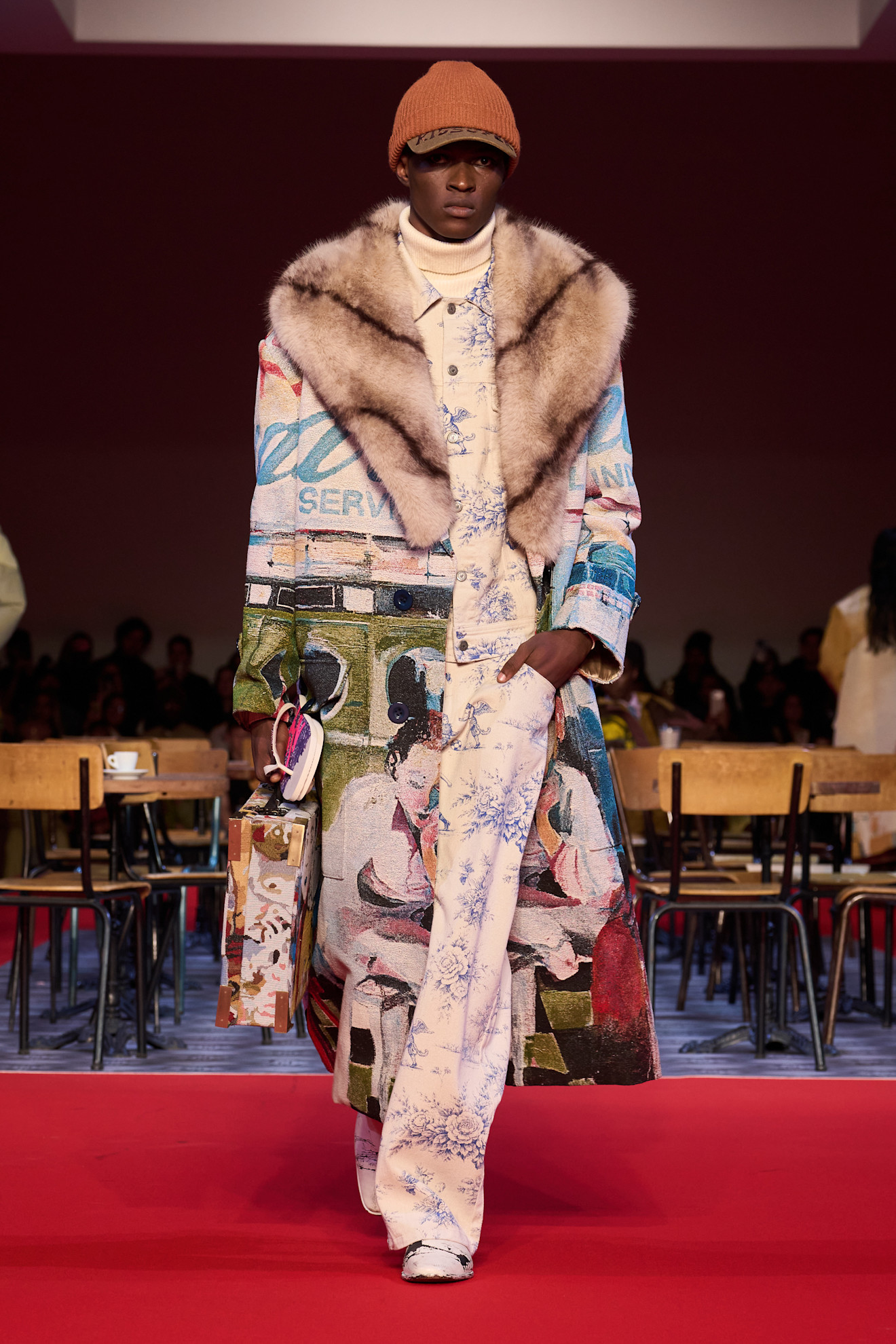 A model wore Naomi Osaka's coat on the KidSuper Fall 2026 runway