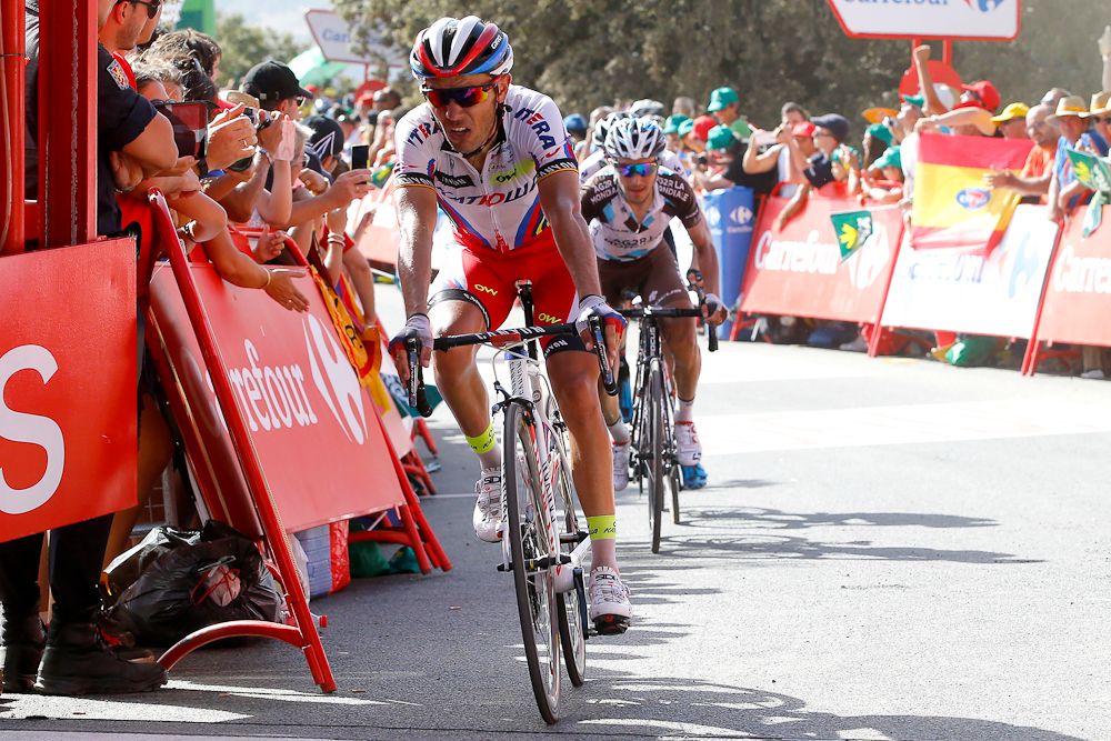 Joaquin Rodriguez (Katusha) finishes stage 7.