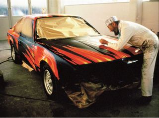 Ernst Fuchs paints BMW Art Car #5, BMW 635 CSi, 1982