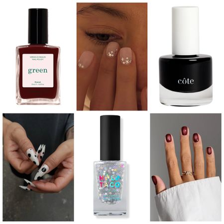 the best nail looks of the week feature six images with three polishes and three fall nail designs