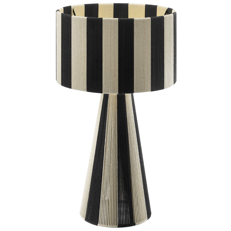 Modway Renae Handwoven Cotton Thread Striped Table Lamp | Wayfair