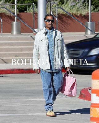 asap rocky wears bottega veneta's haddock ankle boots in 2023 campaign photos