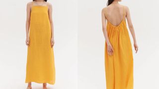 yellow linen nightgown