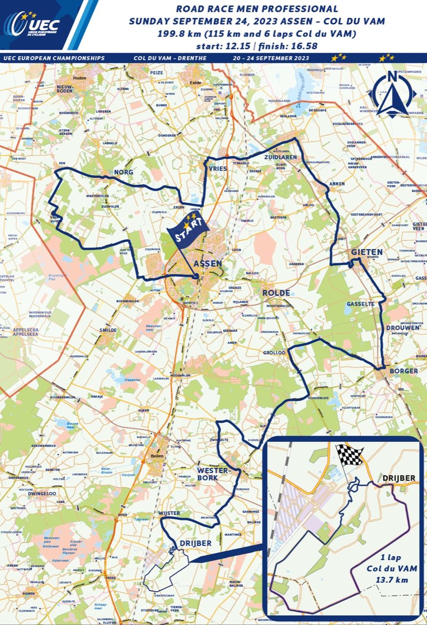UEC Road European Championships 2023 Maps