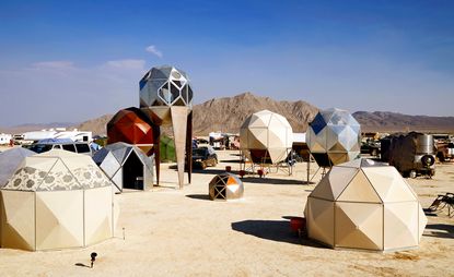 Metal Pods at Burning Man 