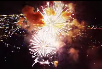 Marvel at this magical drone's-eye view of fireworks