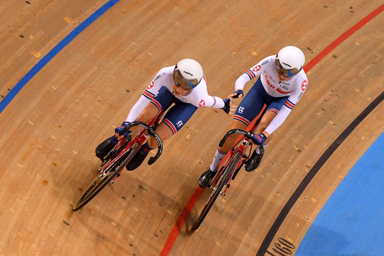 2020 UEC Track European Championships Plovdiv 5th Day 15112020 Madison Women Elinor Barker Great Britain Lara Kenny Great Britain photo Dario BelingheriBettiniPhoto2020