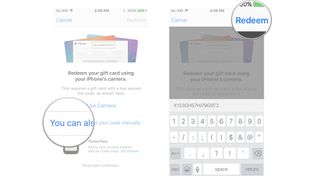 Choose a redemption method, tap Redeem
