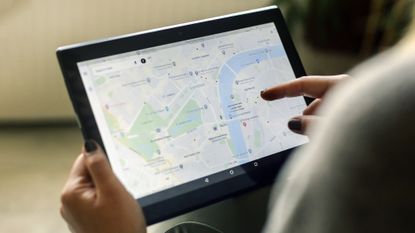 Google Maps on an Android tablet