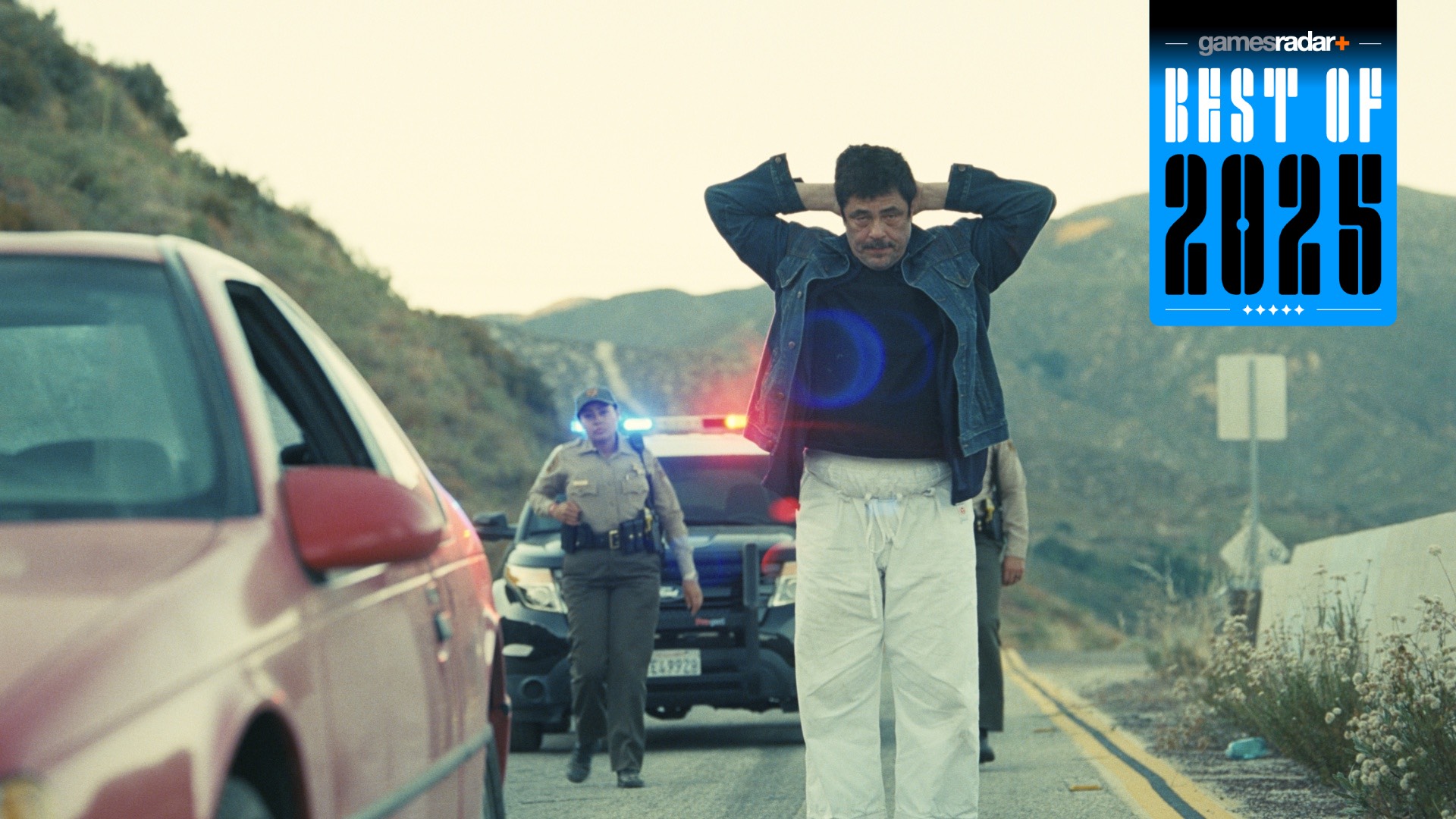 Benicio del Toro as Sensei Sergio in One Battle After Another