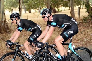 Geraint Thomas and Ian Stannard on stage 3 of the 2016 Tour Down Under
