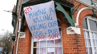 Southend United protest flag