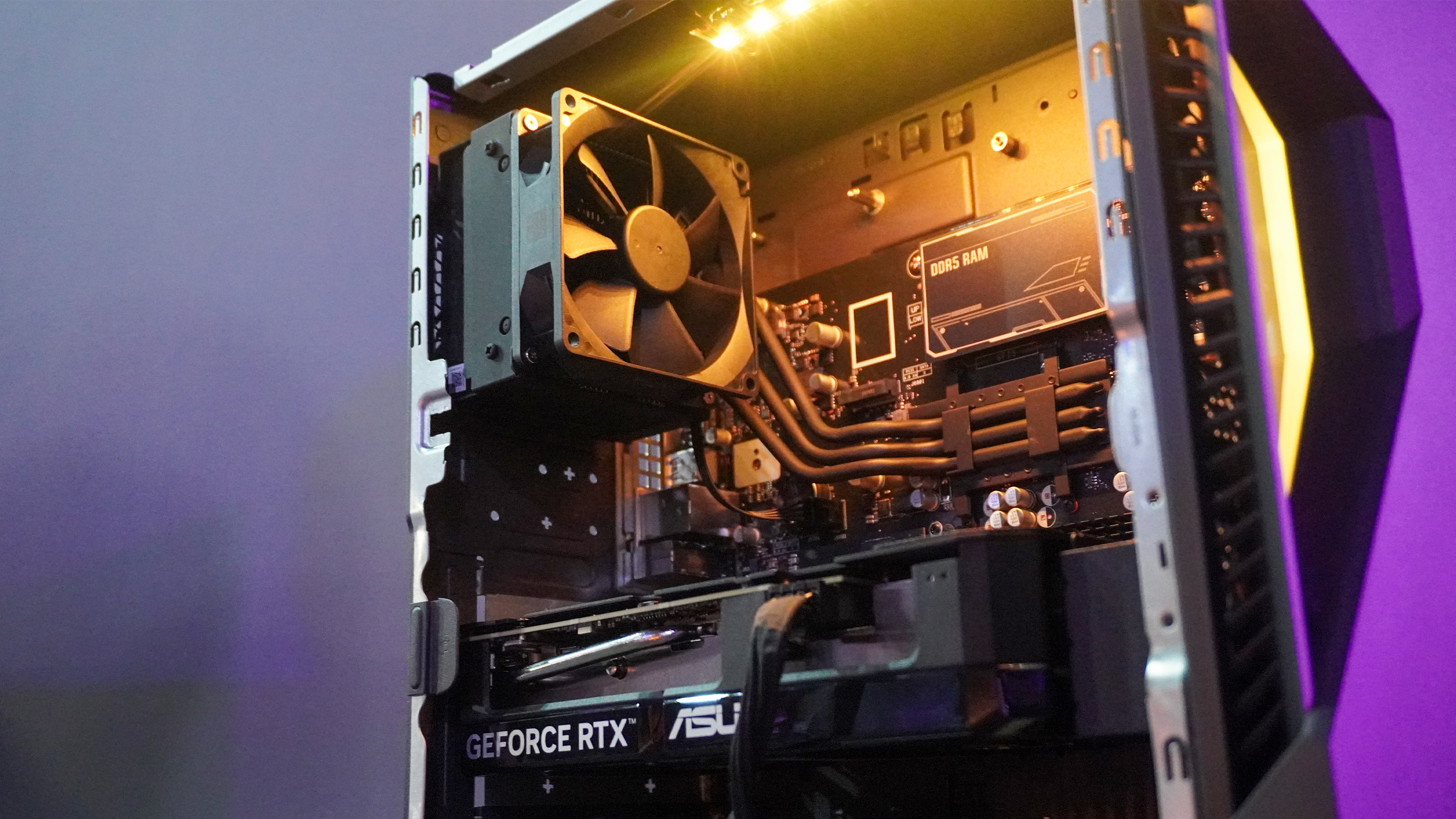 Inside look at Asus TUF Gaming T500 with fan and GeForce RTX GPU