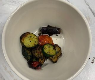 Mediterranean vegetables in a Ramekin.