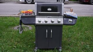 The Cuisinart Four Burner Dual Fuel Gas Grill has more than 600 square inches of cooking space