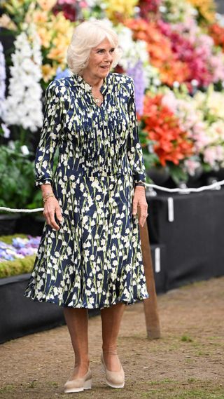 Queen Camilla's floral dress for the Chelsea Flower Show