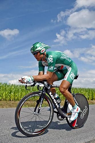 Thor Hushovd (Credit Agricole) is far from the yellow jersey hunt after today.