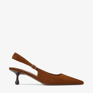 Voyou Buckled Textured-Leather Slingback Pumps