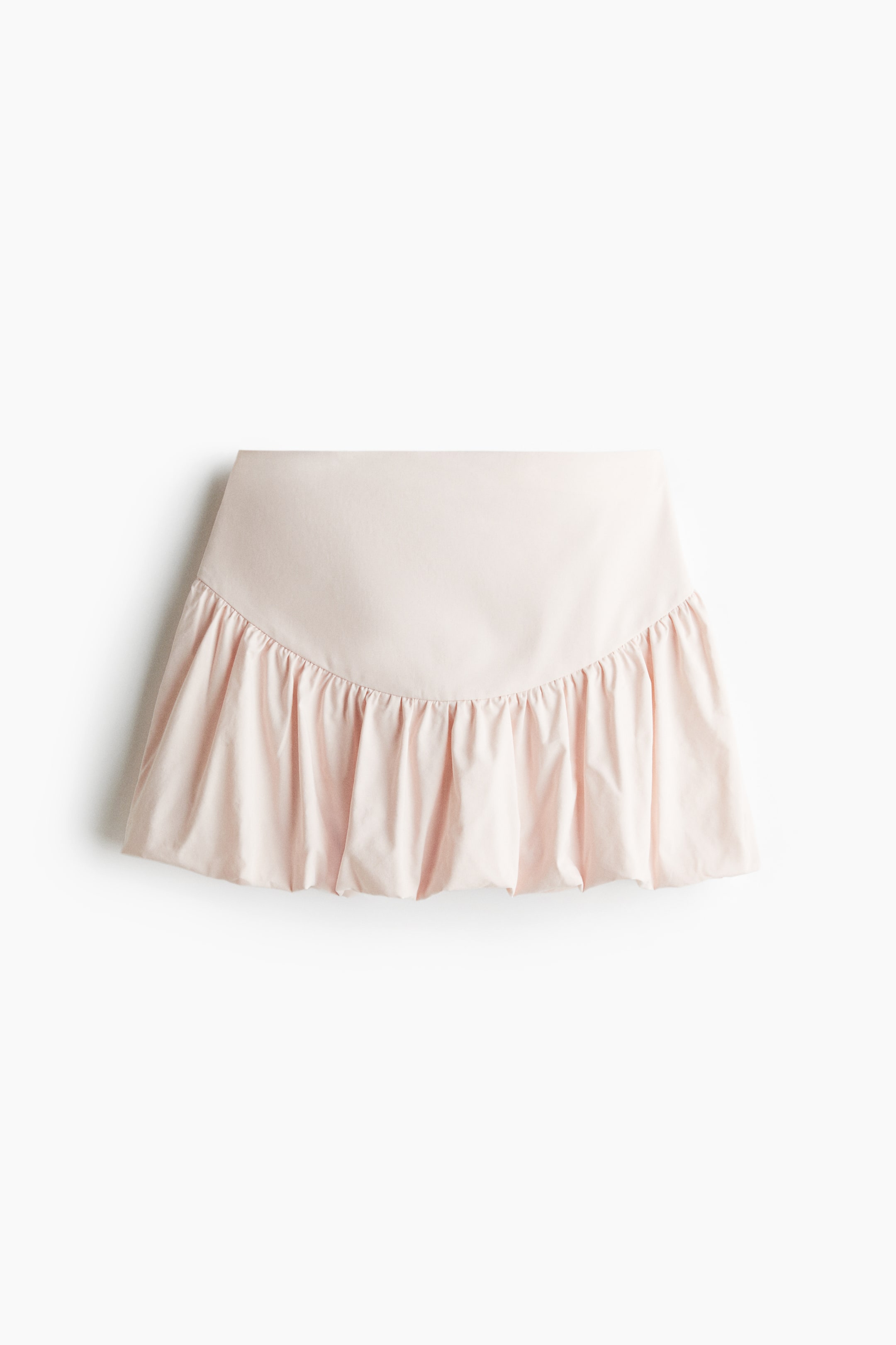 Bubble-Hem Mini Skirt - Powder Pink