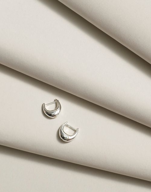 Demi-Fine Puffy Hoop Earrings