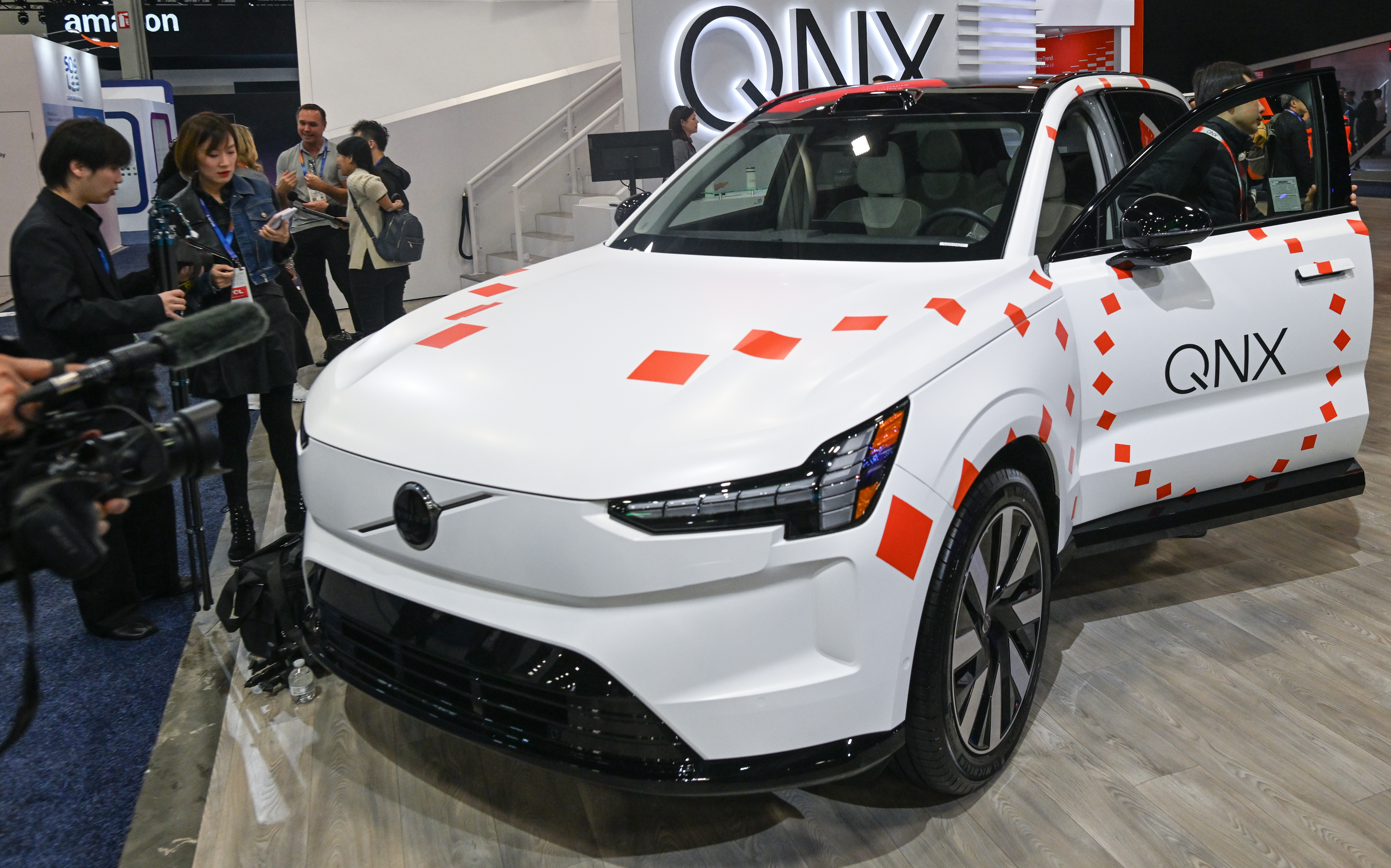 The Volvo EX90, featuring new QNX (which RIM acquired) software, shown at CES