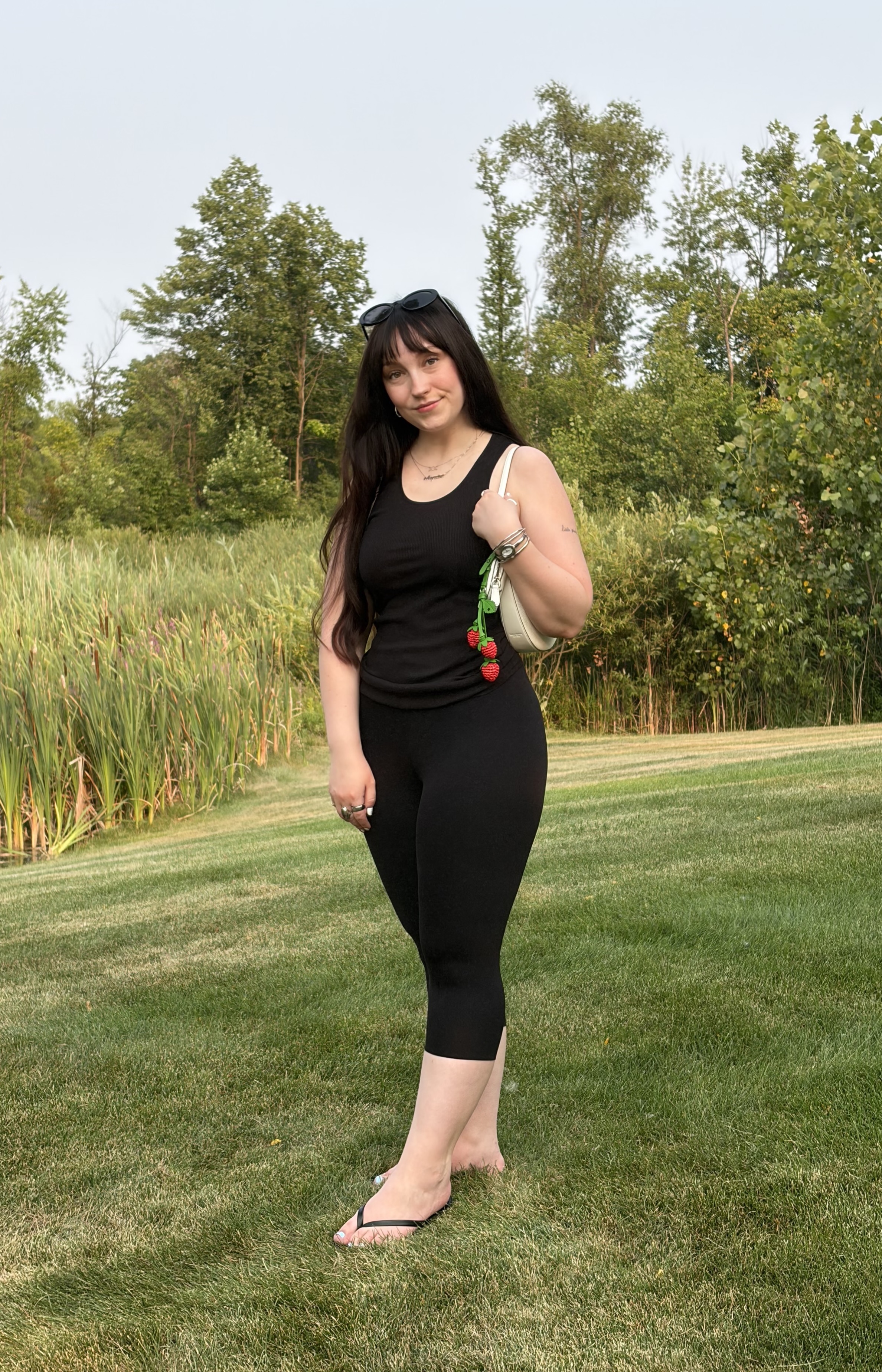 Meguire Hennes wears the capri pants trend with Kylie Jenner's favorite tank top from Guizio
