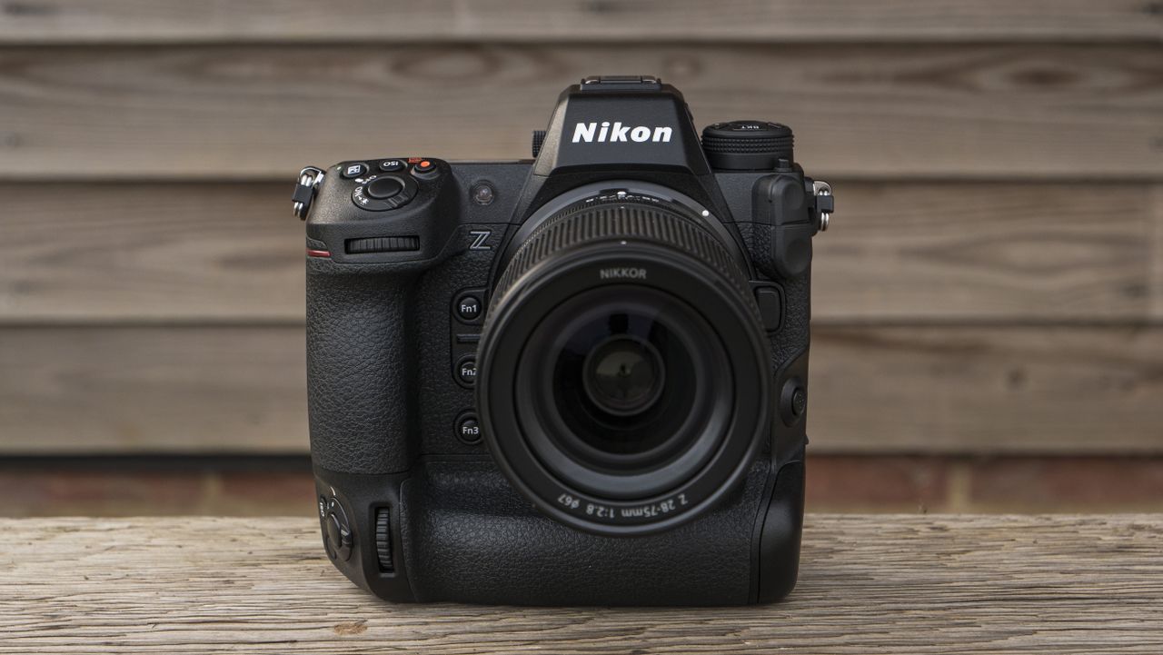The Nikon Z9 camera on a wooden table