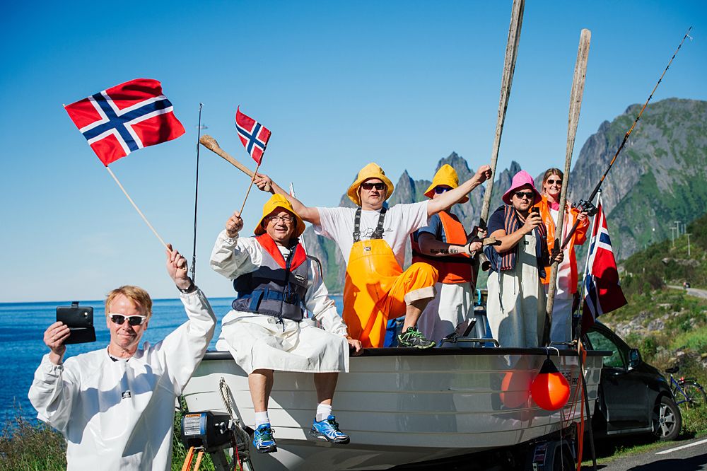 Norwegian fans come out to watch stage 3 at the Arctic Race of Norway