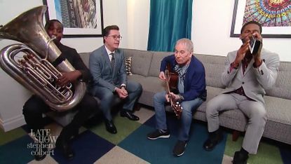 Stephen Colbert and Paul Simon duet