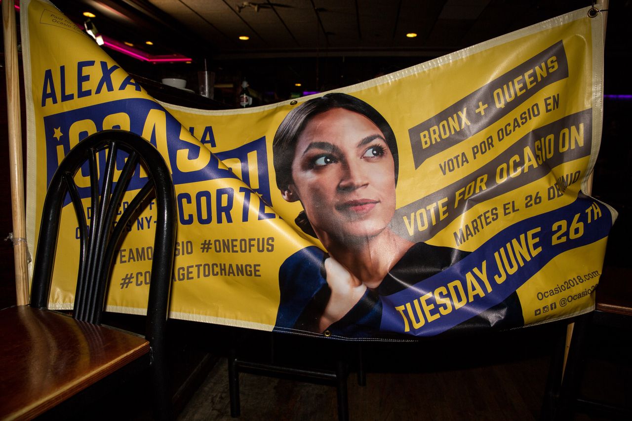 A poster for Alexandria Ocasio-Cortez