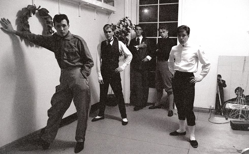 Spandau Ballet&amp;rsquo;s debut photo shoot at the Warren Street squat, 1980. Photo Graham Smith