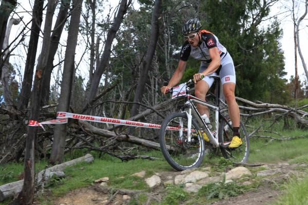 Paul van der Ploeg on his way to third place.
