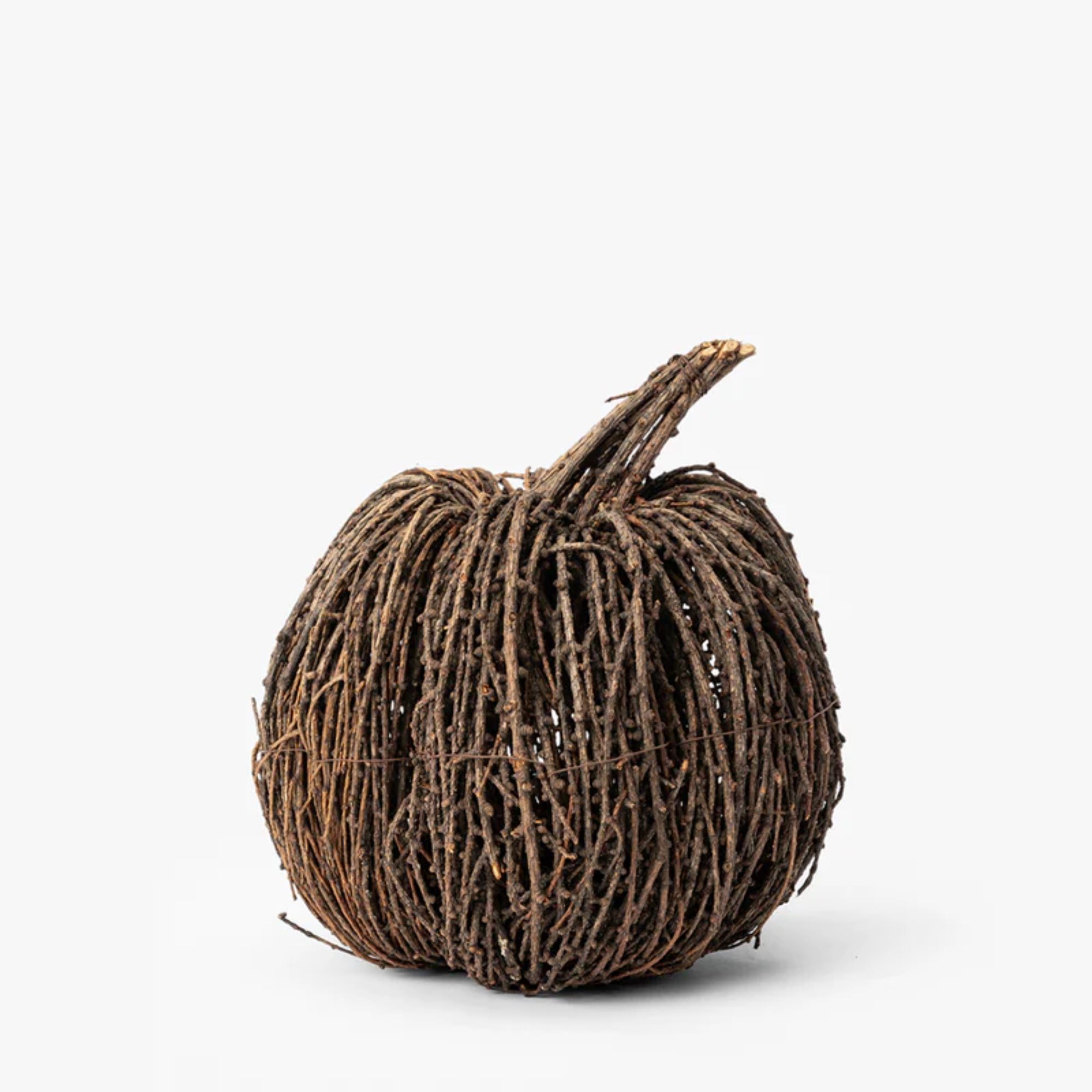 Woven vine pumpkin ornament