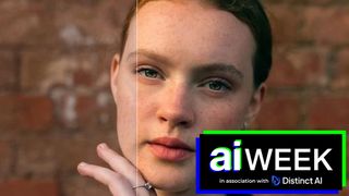 A portrait photo being editing in the best AI photo editing software