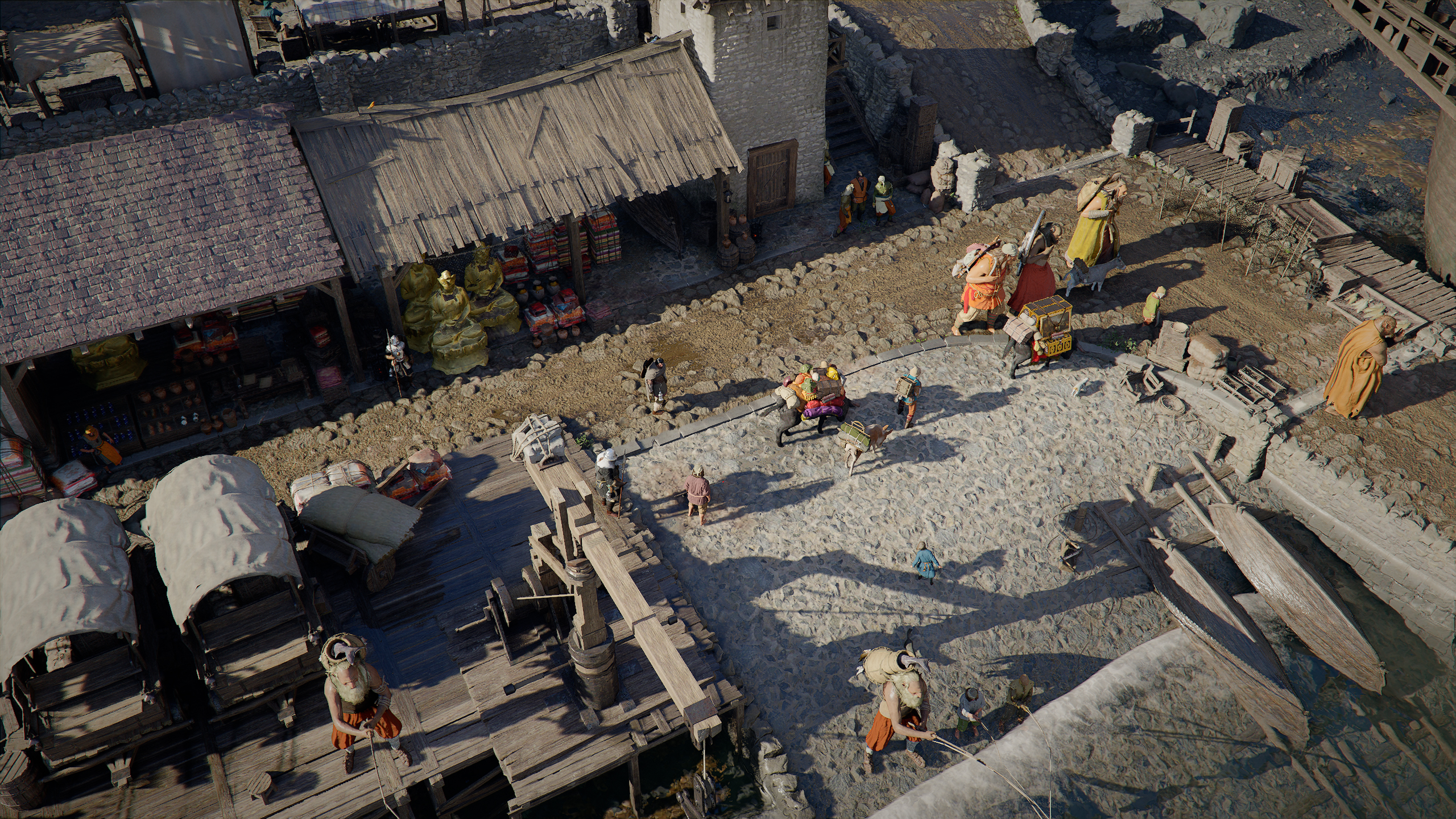 A town in Crimson Desert seen from high aboe