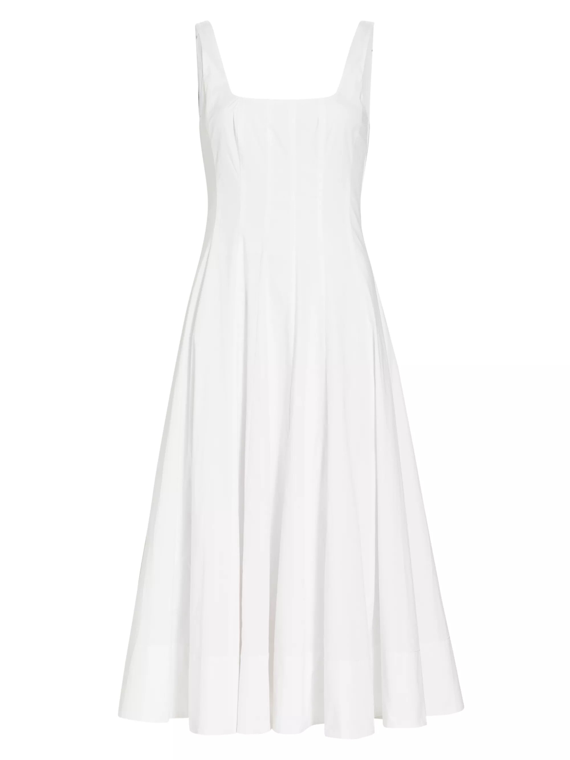 Wells Cotton Poplin A-Line Midi-Dress
