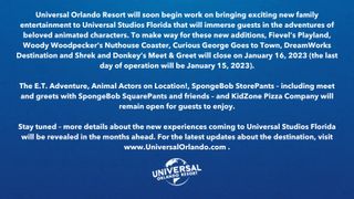 Universal Orlando Resort announcement