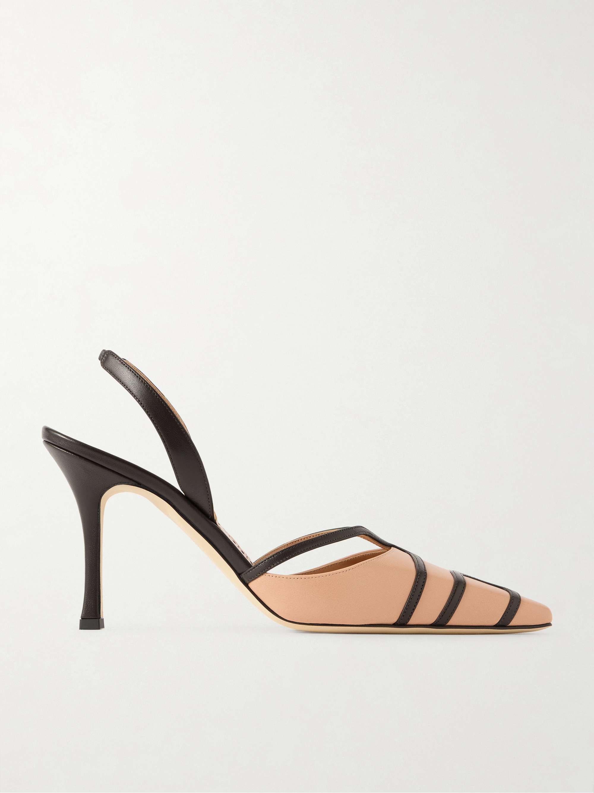 Sarto 90 Two-Tone Leather Slingback Pumps