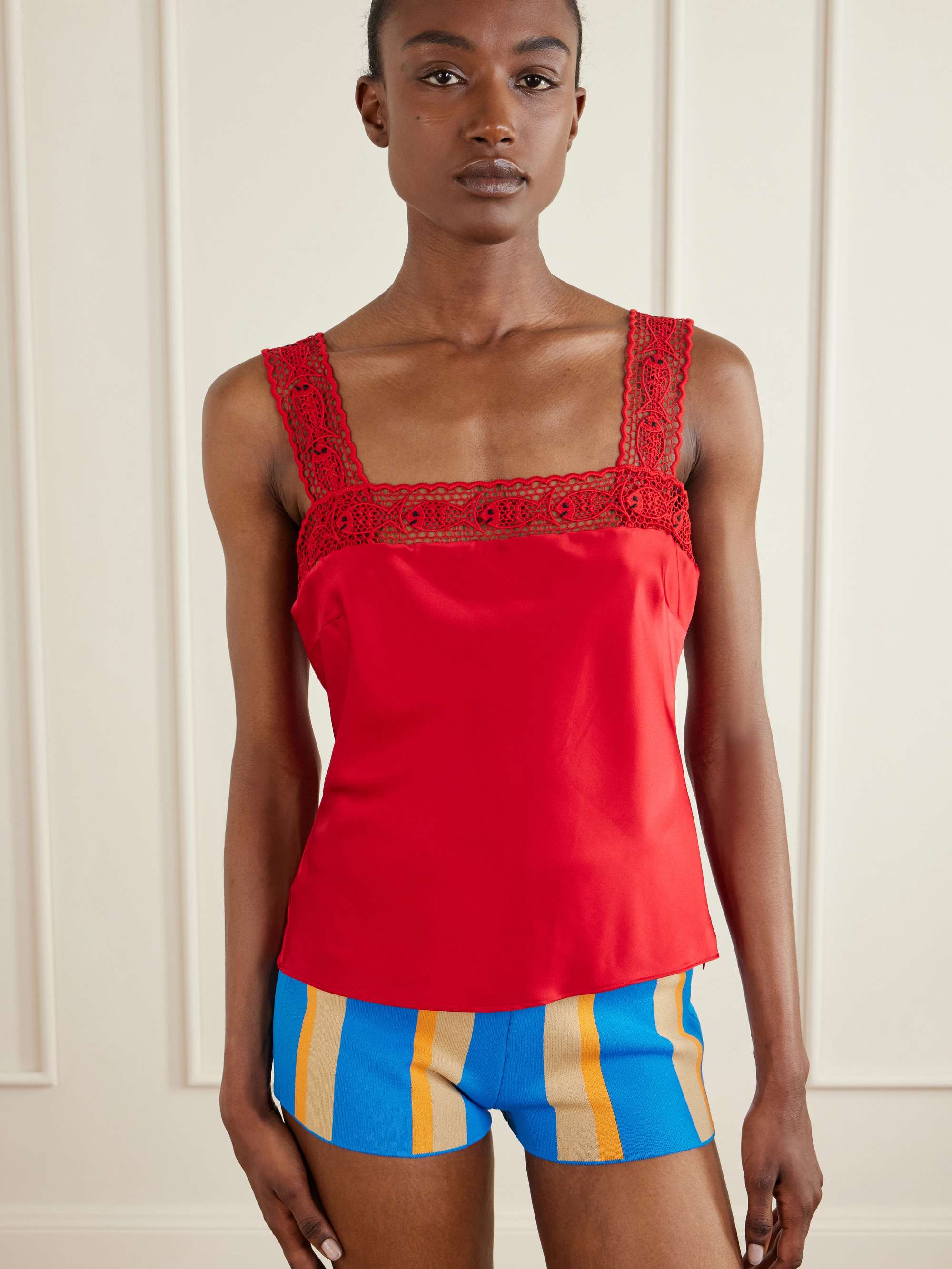 + Da Adolfo Collection Veronica Silk-Satin Tank